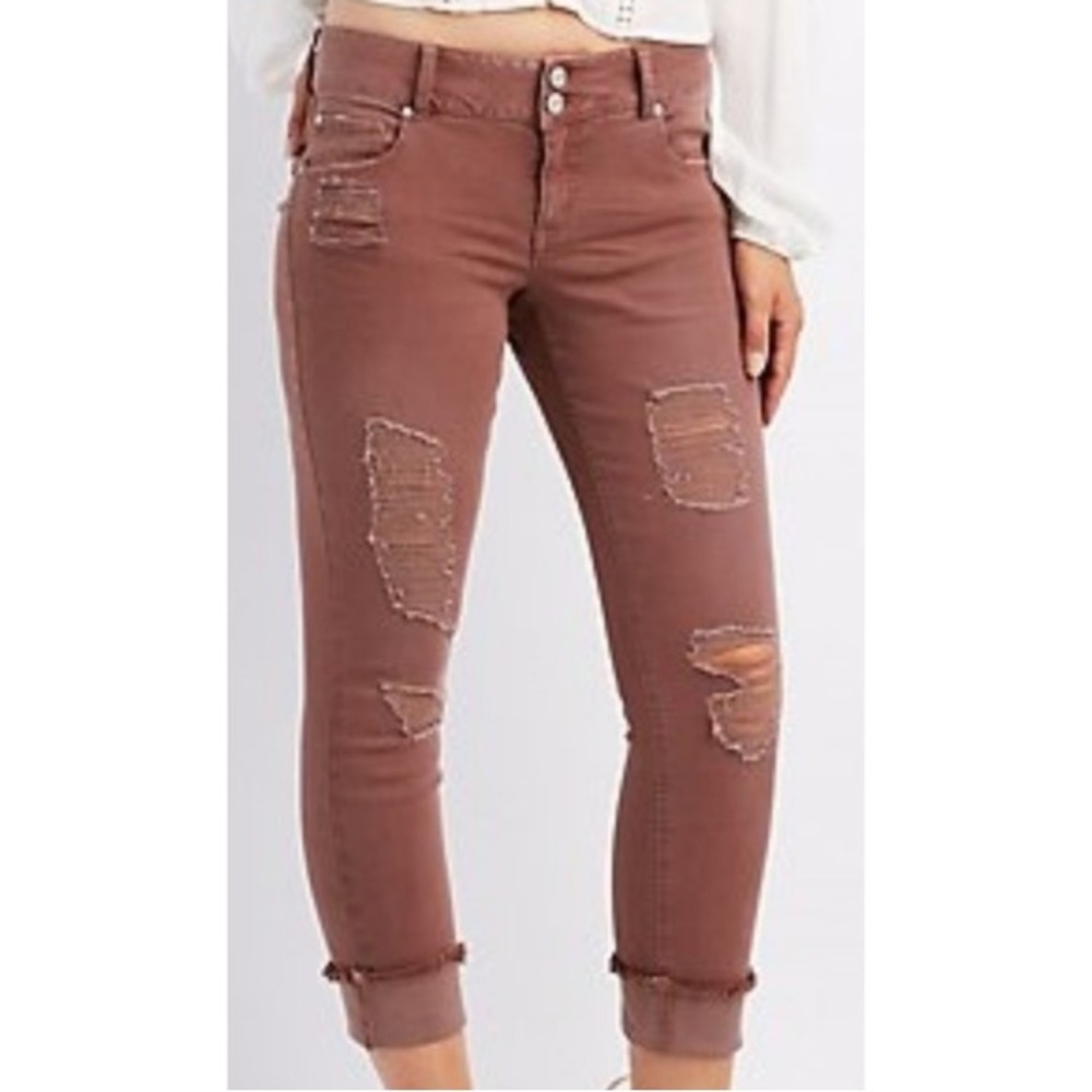 Refuge crop boyfriend distressed jeans